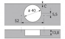 HETTICH 9155241 Intermat 9935 a 43mm B18 TH22-re