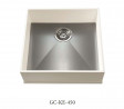GETACORE dřez GC-KE-450 GC4143 Frosted Dust s přepadem