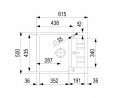 StrongSinks S3 Gránit mosogató Vardar 615, 615x500 mm,csepegtető, barna