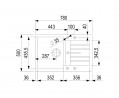 StrongSinks S3 Gránit mosogató Vardar 780, 780x500 mm,csepegt, fehér