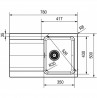 FRANKE Szett T30Č OID 611-78 fekete + FP 9000.071 onix
