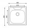 StrongSinks Mosogató polírozott rozsdamentes acél 480x480, felső szer.