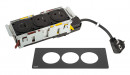 K- LEGRAND Disq´In 2x 230V + 1x USB A/C, černá/černá