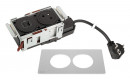 K- LEGRAND Disq´In 1x 230V + 1x USB A/C, černá/nerez