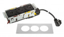 K- LEGRAND Disq´In 2x 230V + 1x USB A/C, černá/nerez