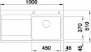 BLANCO 521659 Mosogató Divon II 5S-IF rozsdamentes acélból készült, selyemfényű