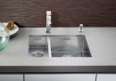 BLANCO 521614 Mosogató Zerox 340/180-U selyem fényű nemesacél InFino rúd nélkül