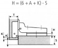 FGV 51MS150508C pánt félig ráütődő 110°