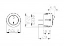 StrongLumio mechanikus billenő kapcsoló, R13, 12 - 230V, 4A, szürke