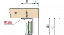 SISCO 0220 felső profil alu szimpla 3000mm