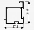 SEVROLL 04416 Pax XL fogantyú profil 2,7m ezüst