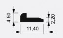 SEVROLL 20252  ék rétegelt lemezhez vastagság 2mm (100 db)