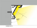 StrongLumio LED profil Corner 14 fekete eloxált alu 2000mm