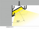 StrongLumio LED profil Corner 14 fekete eloxált alu 2000mm
