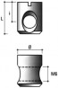 Hengeres anyacsavar BA02-M6 14x10mm