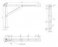 Összecsukható konzol 400 mm fehér