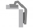HETTICH 9090115 Intermat 9930 rugó nélkül 50°/65°,sarok szekrény, 45x9.5, csavar