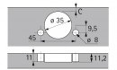 HETTICH 9043753 Intermat 9936 W90 B22 TB43