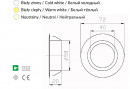 SAL LED spotlámpa 12V 2W nemesacél csiszolt meleg fehér