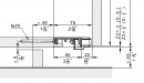 HAWA 52089 Folding Concepta III alsó profil 2 ajtóhoz ezüst