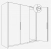 K-HAWA Folding Concepta III 20 Pull, jobb, 1200 - 2200mm, ezüst