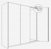 K-HAWA Folding Concepta III 25 Push, bal, 1900 - 2700mm, fekete