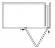 K-HAWA Folding Concepta III 25 Push, jobb, 1900 - 2700mm, fekete