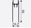 SEVROLL 06439 Gemini 10 alsó takaró profil 1,7m 10mm  fekete szerkezeti