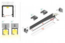 StrongLumio LED profil Smart, fekete, 2m