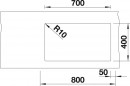 BLANCO 523452 Mosogató Subline 700-U Level antracit InFino kézi.SilgranitPuraDur
