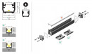 StrongLumio LED profil Floor, eloxált alumínium, 3m