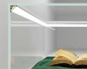 TM-profil LED Cabi12 E alu fekete 3000mm