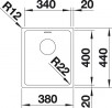 BLANCO 522953 Mosogató Andano 340-IF selyem fényű nemesacél InFino rúd nélkül