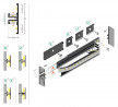 StrongLumio LED profil Surface 10 fekete alu 2000mm
