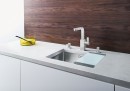 BLANCO 521575 Mosogató Claron 450-U selyem fényű nemesacél InFino rúd nélkül