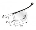 SEVROLL 10223 alsó görgő Simple/Blue V (keretes rendszer) - 2db