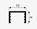 SEVROLL "U" profil rétegelt lemezhez 10mm 3m ezüst