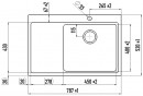 StrongSinks S3 Mosogató Nida 787, 787 x 520 mm rozsdamentes acél, balos csepegt.