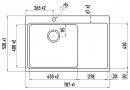 StrongSinks S3 Mosogató Nida 787, 787x 520 mm rozsdamentes acél, jobbos csepegt.