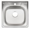 StrongSinks S1 Öko Mosogató szatén rozsdam. acél/csiszolt 488x488,felső szer.