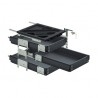 HETTICH 41063 konténer szett teljes kihuzású sínnel, SiSy, 392/730 mm, fekete