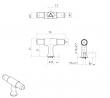 MARELLA DESIGN Gomb Torus fekete matt