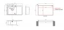 StrongSinks S3 Mosogató Nida 787, 787x 520 mm rozsdamentes acél, jobbos csepegt.
