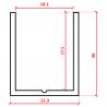 WC Al elox profil U 18 mm, hossz 2 m WC Al elox profil U 18 mm, hossz 2 m