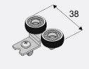 SEVROLL 10207 Maxim felső görgő 18mm aszimmetrikus - 2db