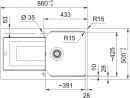 FRANKE Dřez UBG 611-86 860x500mm sahara