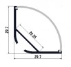 LP-profil Corner 30 alu anodizált 1000mm