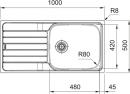 FRANKE Dřez SKX 611-100 LB 1000x500mm nerez