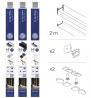 StrongLumio Maglyte LED-profilkészlet 2 m + tartozékok, fehér lakk