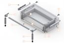 BLUM Z95.4100 szett Space Step 410mm, Orion szürke